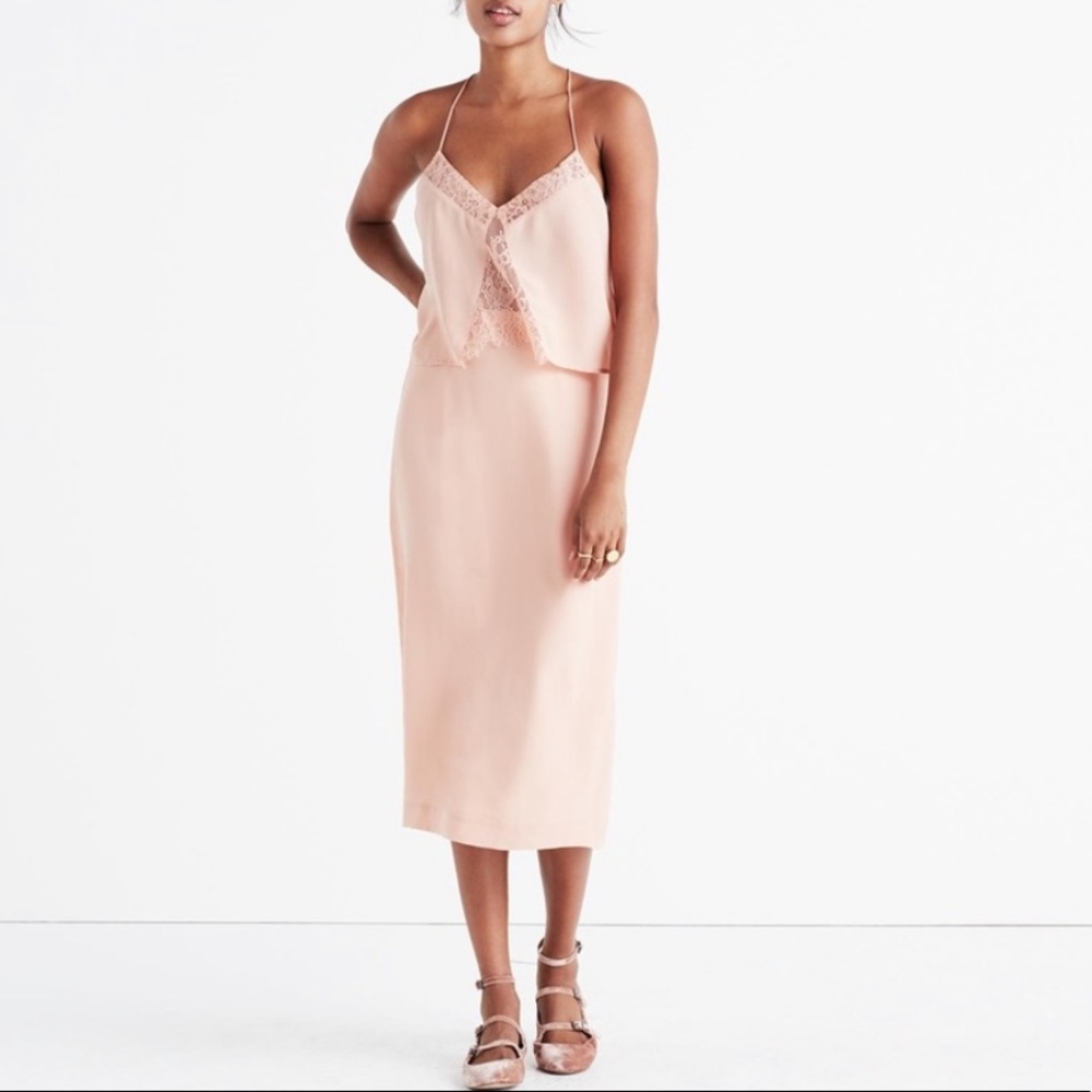 Madewell silk lowlight midi dress